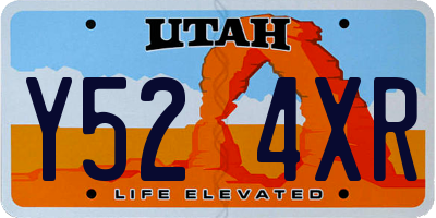 UT license plate Y524XR