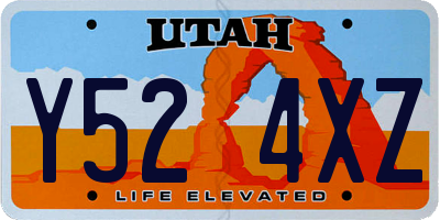 UT license plate Y524XZ