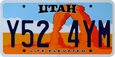 UT license plate Y524YM