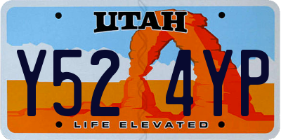 UT license plate Y524YP