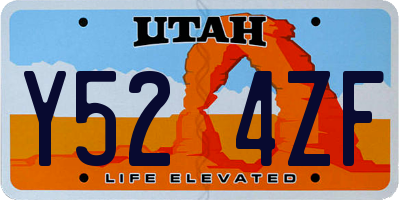 UT license plate Y524ZF