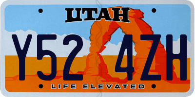 UT license plate Y524ZH
