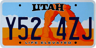 UT license plate Y524ZJ