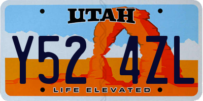 UT license plate Y524ZL