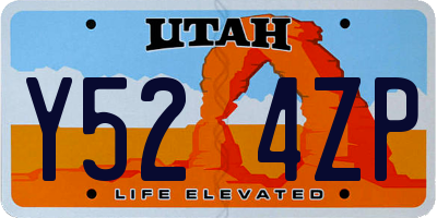 UT license plate Y524ZP