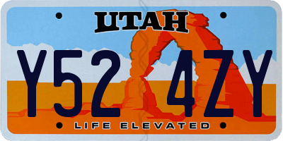 UT license plate Y524ZY