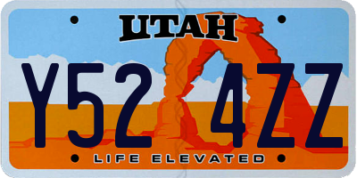 UT license plate Y524ZZ
