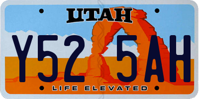 UT license plate Y525AH