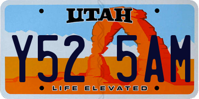UT license plate Y525AM