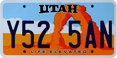 UT license plate Y525AN