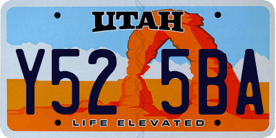 UT license plate Y525BA