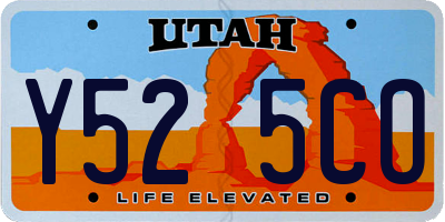 UT license plate Y525CO