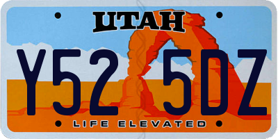 UT license plate Y525DZ