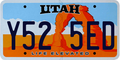 UT license plate Y525ED