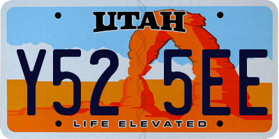 UT license plate Y525EE