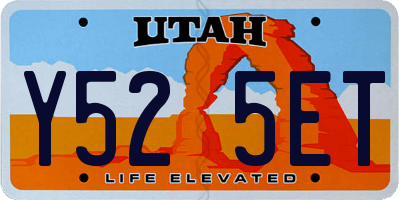 UT license plate Y525ET