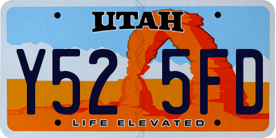 UT license plate Y525FD