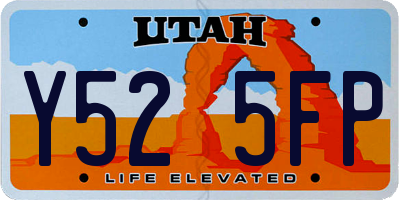 UT license plate Y525FP