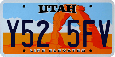 UT license plate Y525FV