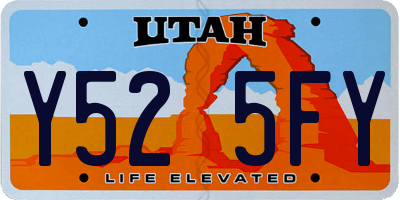 UT license plate Y525FY
