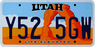 UT license plate Y525GW