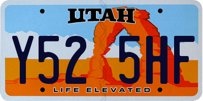 UT license plate Y525HF