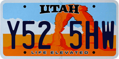 UT license plate Y525HW