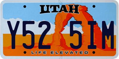 UT license plate Y525IM