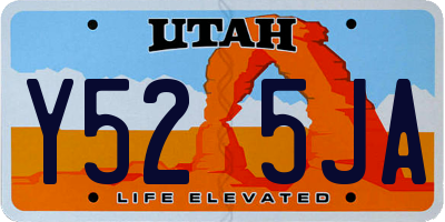 UT license plate Y525JA