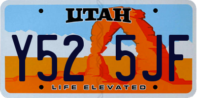 UT license plate Y525JF