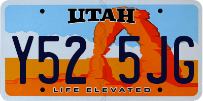 UT license plate Y525JG