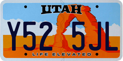 UT license plate Y525JL