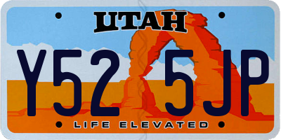 UT license plate Y525JP