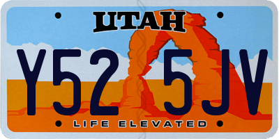 UT license plate Y525JV