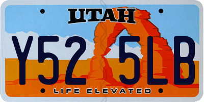 UT license plate Y525LB