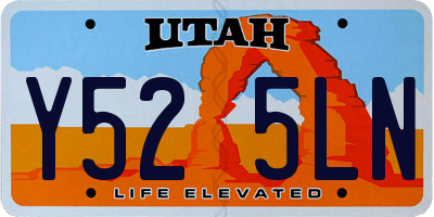 UT license plate Y525LN