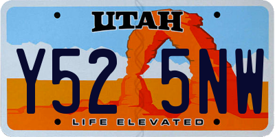UT license plate Y525NW