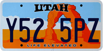 UT license plate Y525PZ