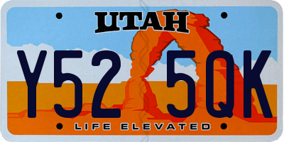 UT license plate Y525QK