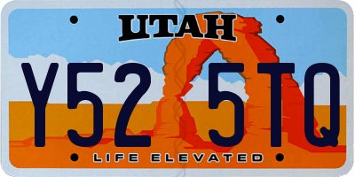 UT license plate Y525TQ