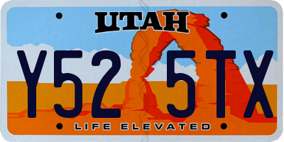 UT license plate Y525TX