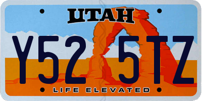 UT license plate Y525TZ
