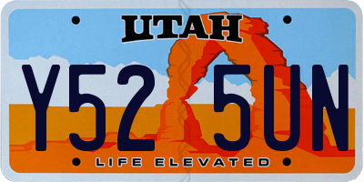 UT license plate Y525UN