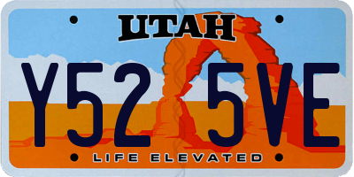UT license plate Y525VE