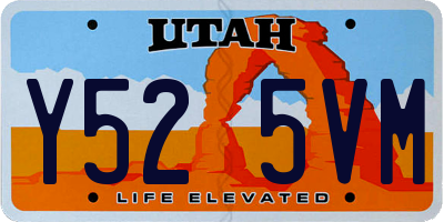UT license plate Y525VM