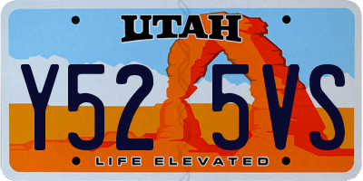 UT license plate Y525VS