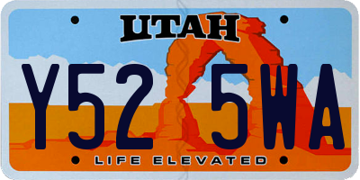 UT license plate Y525WA