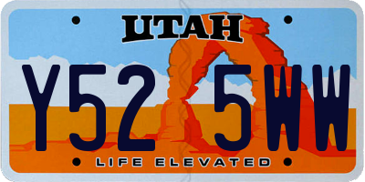 UT license plate Y525WW
