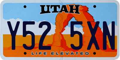 UT license plate Y525XN