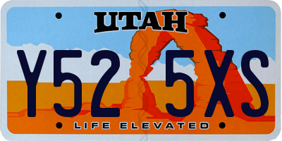 UT license plate Y525XS